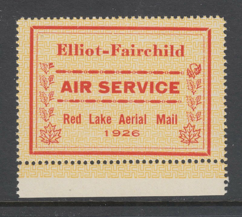 Canada Sc CL8 MNH. 1926 25c red & yellow Elliott-Fairchild Semi-Official, VF