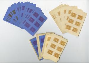 Dominican Republic Proof Stamp Sheets of 6 in various colors Over 90 Sheets