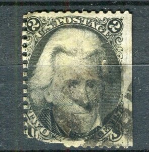 USA; 1869 early classic Jackson issue used 2c. value ( flaws)