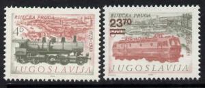 Yugoslavia 1623-4 MNH Trains, Rijeka Railway