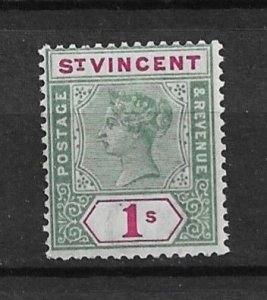 1898 St Vincent Sc69 1s Queen Victoria MNH