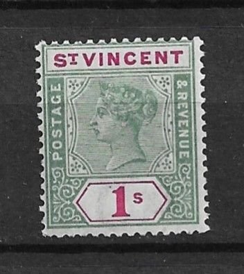 1898 St Vincent Sc69 1s Queen Victoria MNH
