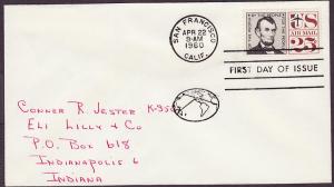 C59 Abraham Lincoln uncacheted FDC