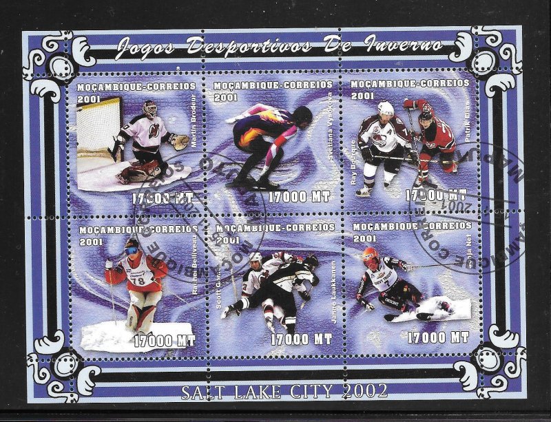 Mozambique #1438 Winter Olympics Salt Lake Souvenir Sheet (12354) (Stock Photo)