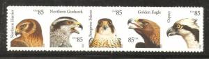 #4608-4612 Birds of Prey strip of 5 Mint NH