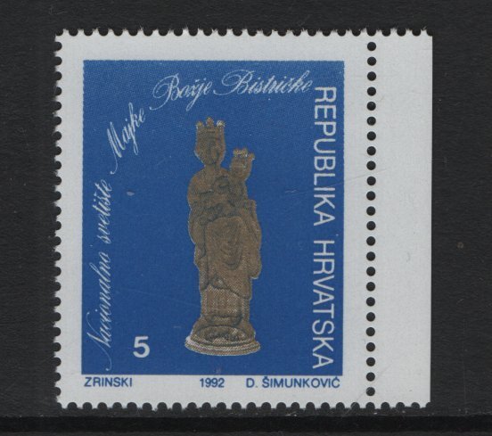 Croatia   #RA35  MNH  1992  postal tax Madonna of Bistrica