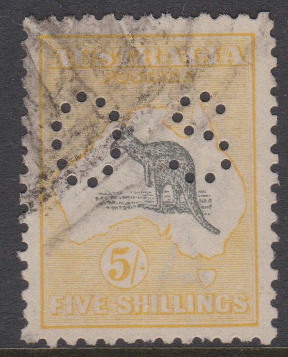 Australia Sc#54 Used - Perfin Small OS