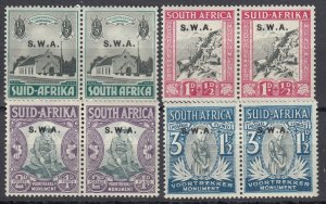 South West Africa Sc B1-B4 (SG 92-95), MLH