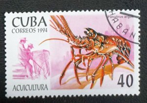 CUBA Sc# 3575 MARINE LIFE fish ocean sea 40c 1994  used / cto