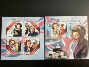 Solomon Islands #1365, 1383 Mint 2013 British Prime Minister Margaret Thatcher