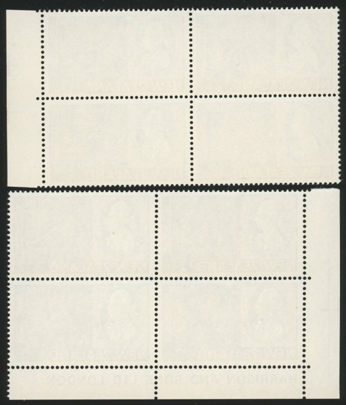 NEW ZEALAND Sc 433 MNH BLOCK-MAJOR ERROR - 1969 18¢ -Cook Expedition - Solander