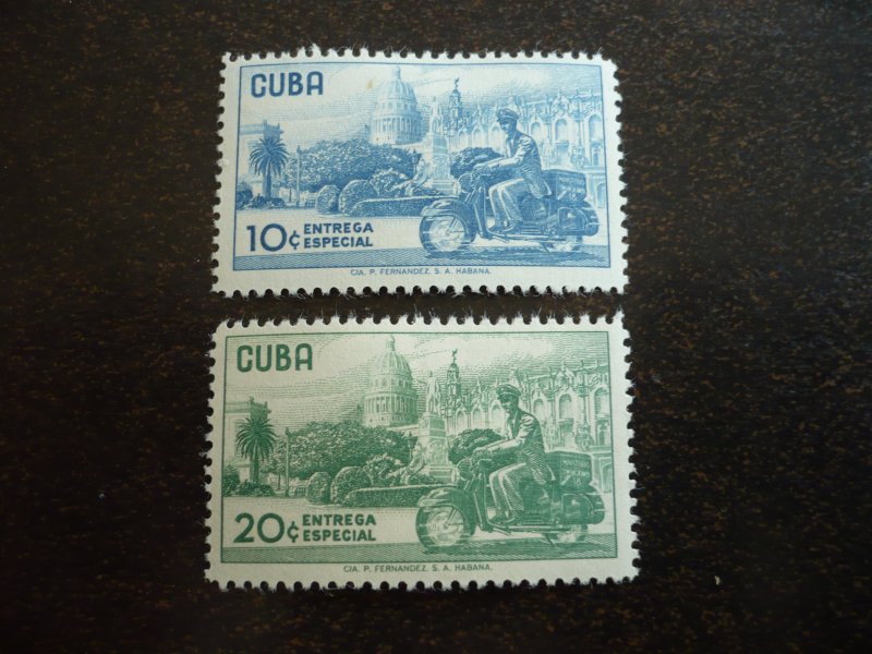 Stamps - Cuba - Scott# E24-E25 - Mint Hinged Set of 2 Stamps