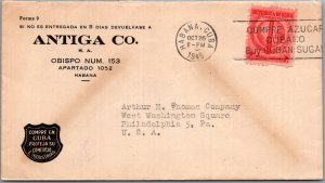 CUBA YRS'1940-50 ISSUE POSTAL HISTORY ILLUSTRATED AIRMAIL COVER ADDR USA