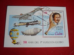 Cuba  1983 SC # 200 Aniv. 1 vuelo en globo Unused CTO