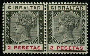 HERRICKSTAMP GIBRALTAR Sc.# 37 Mint NH Pair. Scott Retail $50.00