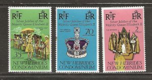 British New Hebrides Scott catalog # 214-216 Mint NH See Desc