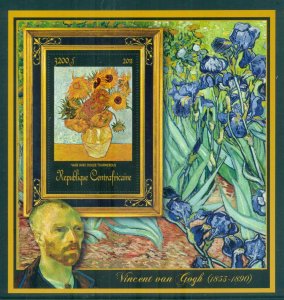 Central African Republic 2011 Art,Painting, Vincent van Gogh MS MUH CA11404c