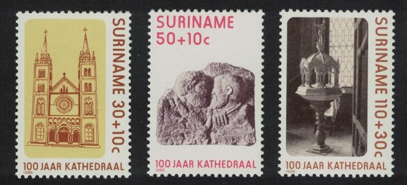 Suriname St Peter and St Paul's Cathedral Paramaribo 3v 1986 MNH SG#1284-1286