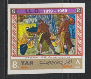 Yemen,  North, 8B Iron Worker (Mi# 943) MNH IMPERF