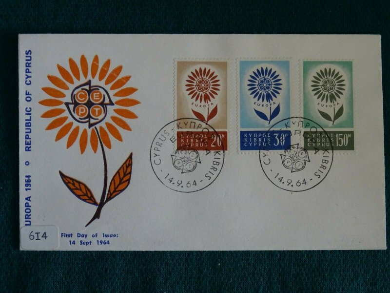 Cyprus 1964 Europa set Unofficial FDC.