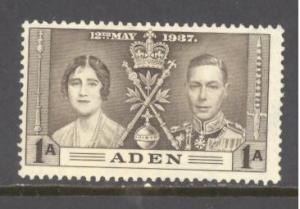 Aden  Sc # 13 mint hinged (RS)