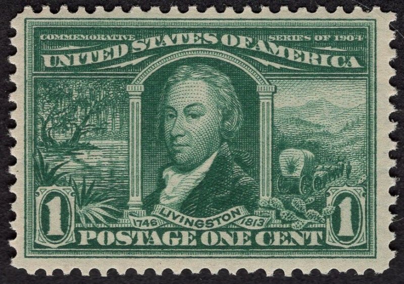US #323 Very Fine w/Original Gum. Never Hinged. Deep rich color. Showpiece!
