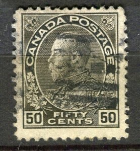 CANADA; 1911 early GV issue fine used Shade of 50c. value