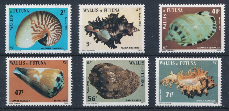 [BIN2640] Wallis Futuna 1985 Shells good set of stamps very fine MNH