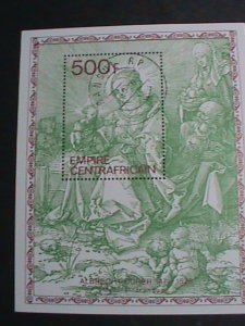 EMPIRE CENTRAL AFRICA STAMP-1978 VIRGIN & THE CHILD PAINTING-CTO-S/S SHEET VF