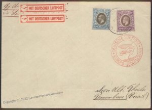 British Somalia 1934 Zeppelin 10th SAF Mi410 Cover Somaliland Stuttgart C 109290