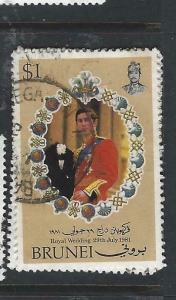 BRUNEI  (PP1005B)  ROYAL WEDDING SG 305  VFU 