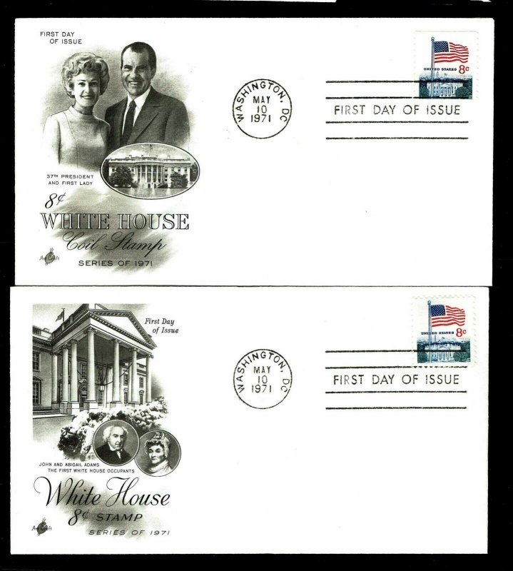  US #1338F&G Flag Over White House First Day Covers - Courtesy Listing (ESP#032)