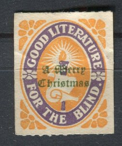 USA; 1930s-40s early Illustrated Local Special Advert Stamp,Literature for Blind