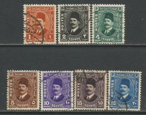 Egypt  #191-97  used  (1936-37)  c.v. $3.15