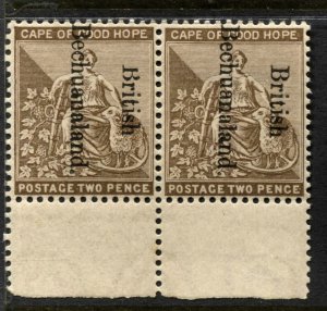 Bechuanaland #39 QV Def. Overprint Pair ERROR MNH/MVLH