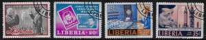 Liberia #447-48, C173-74 Used - OG (CTO); Set of 4 - Kennedy Anniv (1966)