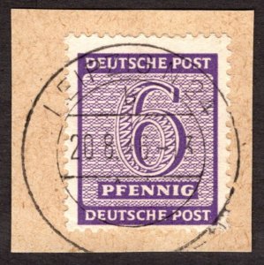 1945, Germany, West Saxony, 6pf, Used, Mi 129Y