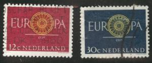 Netherlands Scott 385-386 used Europa 1960 set