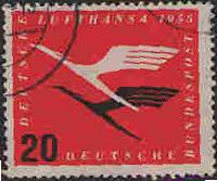 Germany - #C64 -Used- 1955 - Lufthansa - 20pf - SCV-7.00