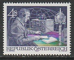 1973 Austria - Sc 955 - MNH VF - 1 single - Police Radio Operator