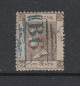 Hong Kong, Scott 1 (SG 1), used blue B62 cancel