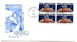 1759 Viking Space Missions, Artmaster block of 4, FDC