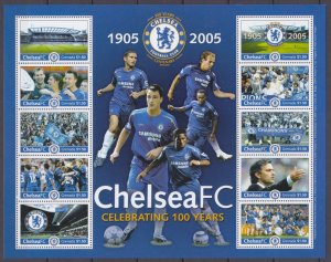 2005 Grenada 5687-5696KL 100 years of Chelsea Football Club 12,00 €