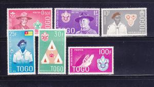 Togo 401-406 Set MH Boy Scouts