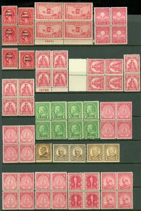 USA : Grouping of 20th Century. All MNH in varying quantities Fresh lot Cat $803