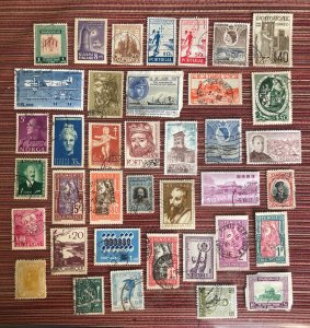 World commemorative definitive mixed 35 stamps