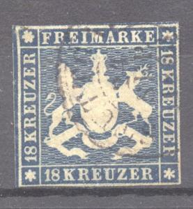 Wuerttemberg 1859 the scarce 18 Kr. used