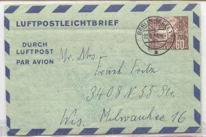 Germany Berlin LF 5 used aerogram air letter (whole postal s