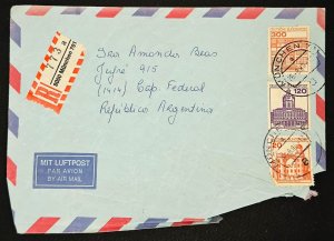 CM) 1986. GERMANY. ARCHITECTURE. COVER MAILED TO ARGENTINA. XF