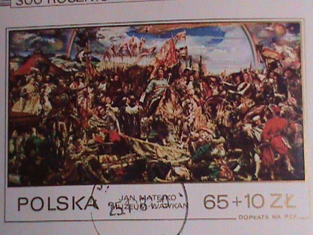 POLAND: 300 ANNIVERSARY IMPERF SOUVENIR SHEET WITH FIRST DAY OF CANCEL